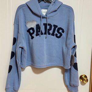 No Comment Sz Jr XL Crop Hoodie Sweatshirt NWT😊😊